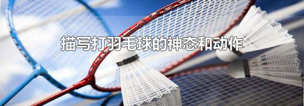 描写打羽毛球的神态和动作