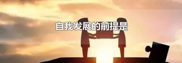 自我发展的前提是