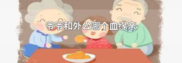 爷爷和外公哪个血缘亲