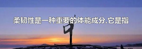 柔韧性是一种重要的体能成分,它是指