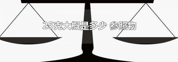 25克大概是多少 参照物