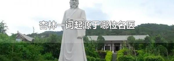 杏林一词起源于哪位名医