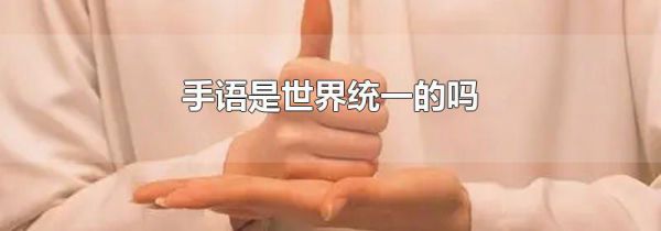 手语是世界统一的吗