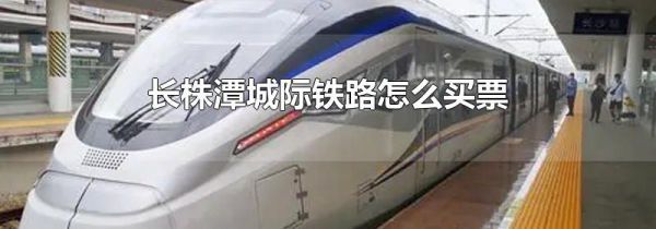 长株潭城际铁路怎么买票