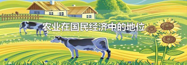 农业在国民经济中的地位