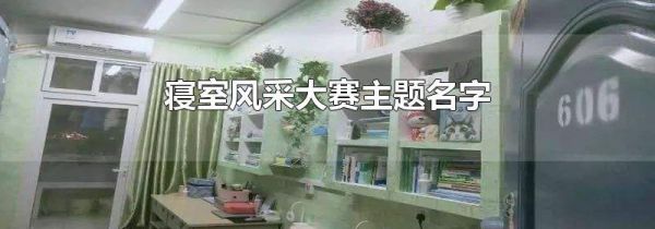 寝室风采大赛主题名字