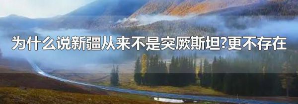 为什么说新疆从来不是突厥斯坦?更不存在