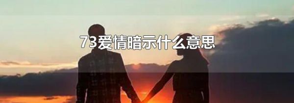 73爱情暗示什么意思