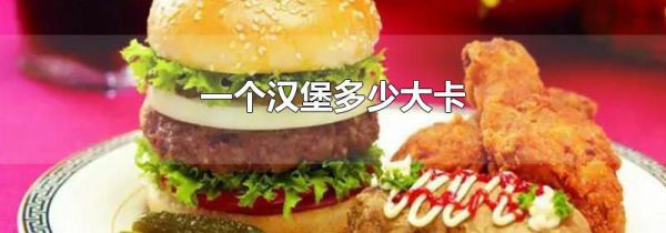 一个汉堡多少大卡