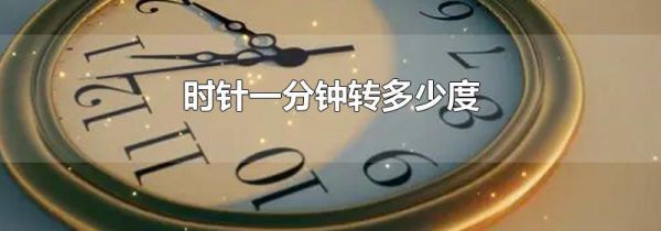 时针一分钟转多少度