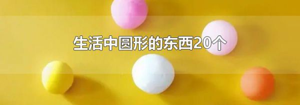 生活中圆形的东西20个