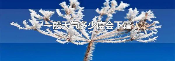一般天气多少度会下霜