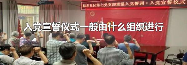 入党宣誓仪式一般由什么组织进行