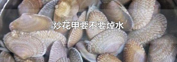 炒花甲要不要焯水