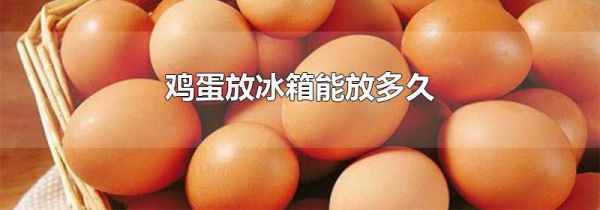 鸡蛋放冰箱能放多久