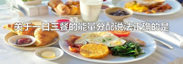 关于一日三餐的能量分配说法正确的是