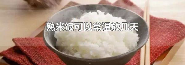 熟米饭可以常温放几天