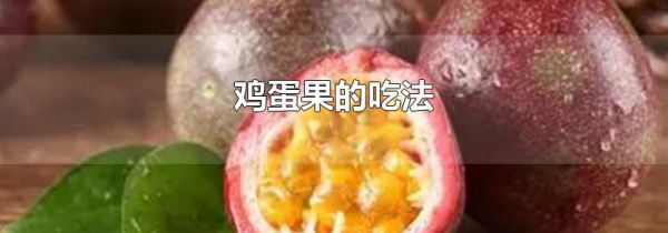 鸡蛋果的吃法