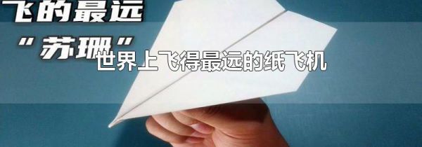 世界上飞得最远的纸飞机