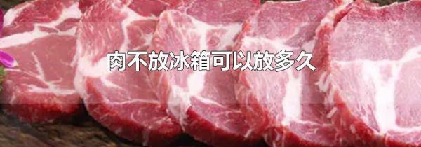 肉不放冰箱可以放多久