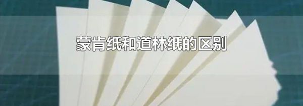 蒙肯纸和道林纸的区别