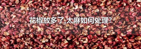 花椒放多了,太麻如何处理?