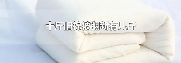 十斤旧棉被翻新有几斤