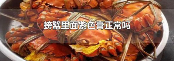 螃蟹里面紫色膏正常吗