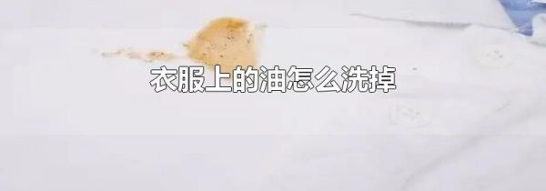 衣服上的油怎么洗掉