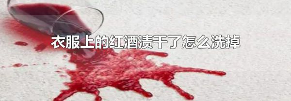 衣服上的红酒渍干了怎么洗掉