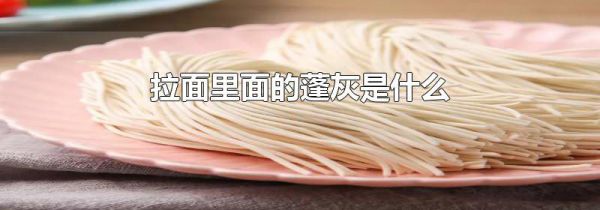 拉面里面的蓬灰是什么
