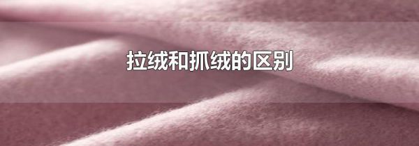 拉绒和抓绒的区别