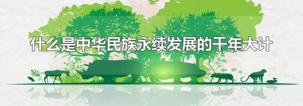 什么是中华民族永续发展的千年大计