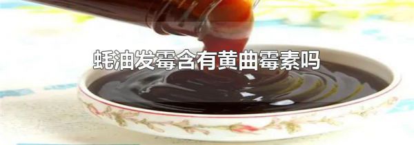 蚝油发霉含有黄曲霉素吗