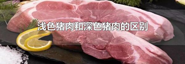 浅色猪肉和深色猪肉的区别