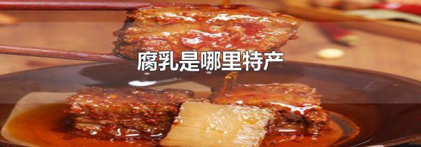 腐乳是哪里特产