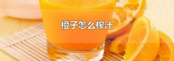 橙子怎么榨汁