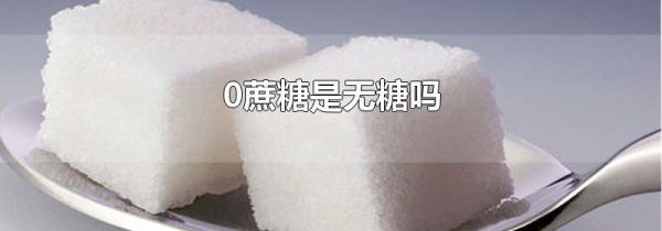 0蔗糖是无糖吗