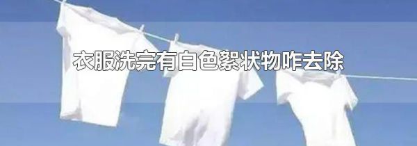 衣服洗完有白色絮状物咋去除