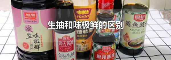 生抽和味极鲜的区别