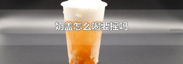 奶盖怎么喝要摇吗