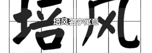 培风名字寓意
