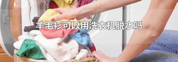羊毛衫可以用洗衣机脱水吗
