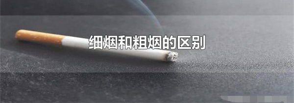 细烟和粗烟的区别