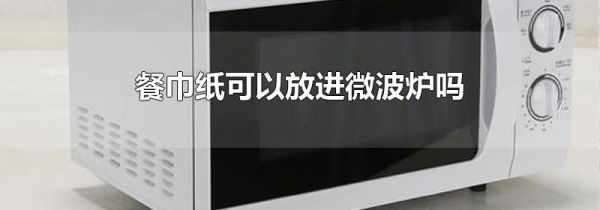 餐巾纸可以放进微波炉吗