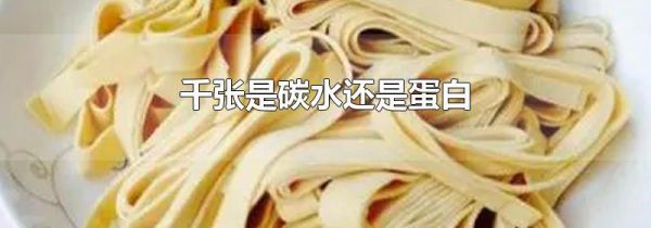千张是碳水还是蛋白