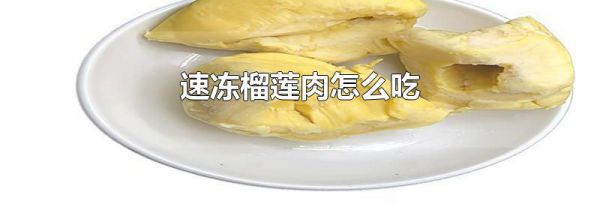 速冻榴莲肉怎么吃