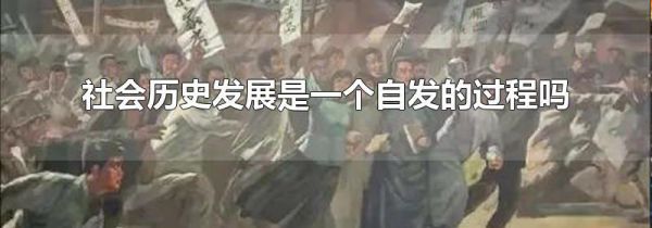 社会历史发展是一个自发的过程吗