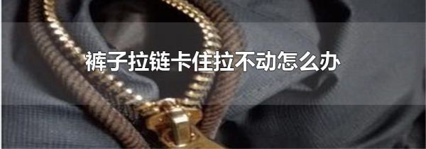 裤子拉链卡住拉不动怎么办