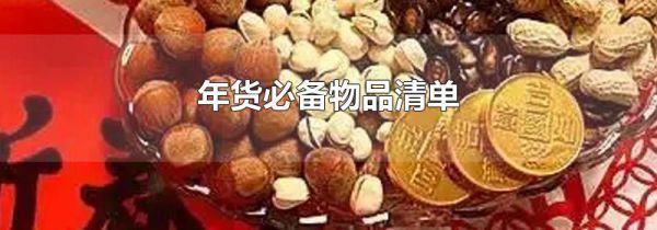 年货必备物品清单
